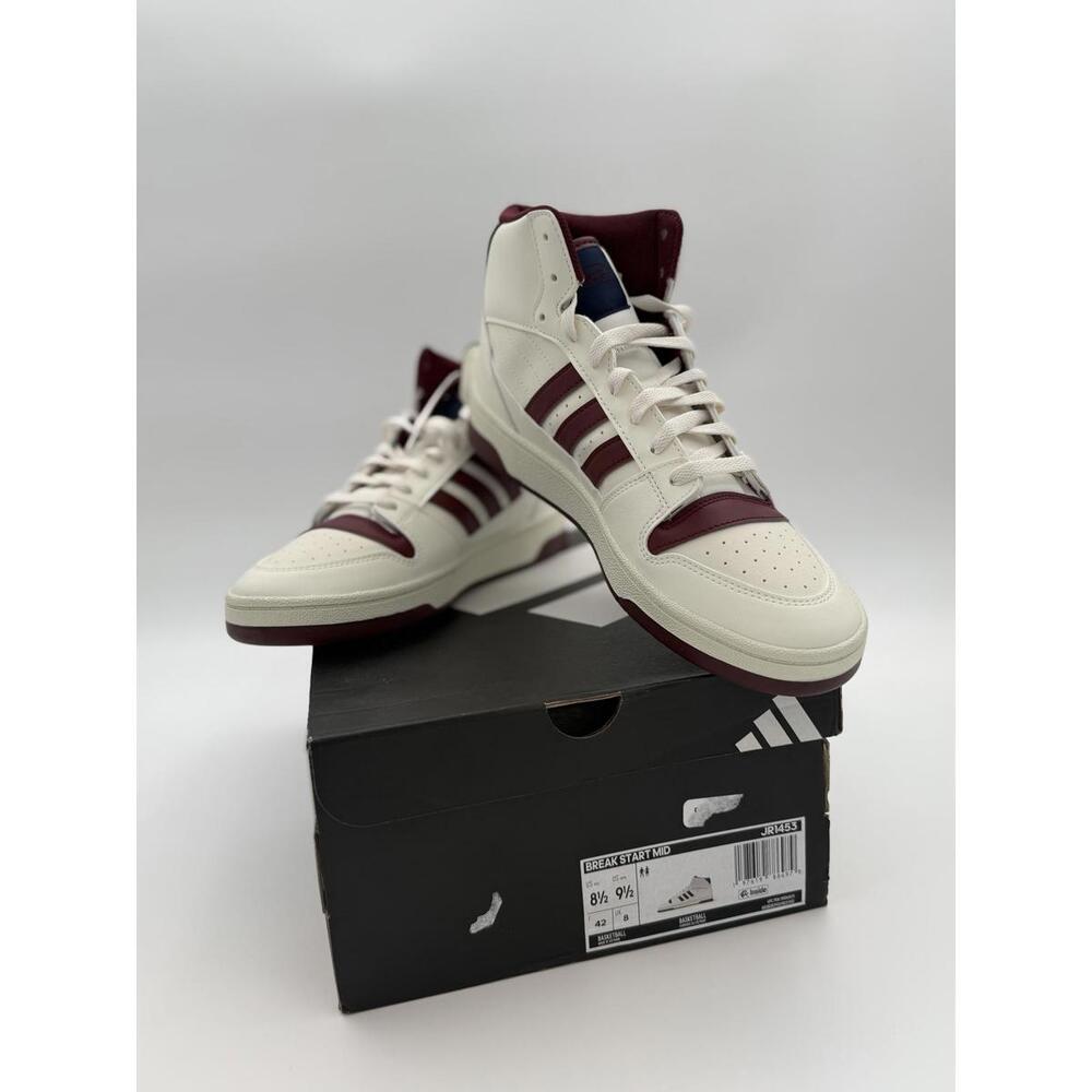 Adidas Brake Stan Mid Men's Sneakers Cream and Burgundy 8.5M/9.5W